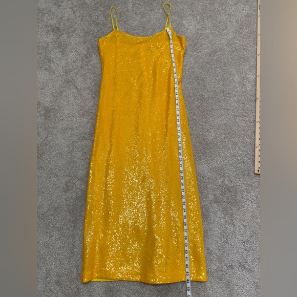 J. Crew Collection - Gwyneth Sparkling Yellow Sequin Midi Dress - size 8 - NWT - Picture 6 of 13
